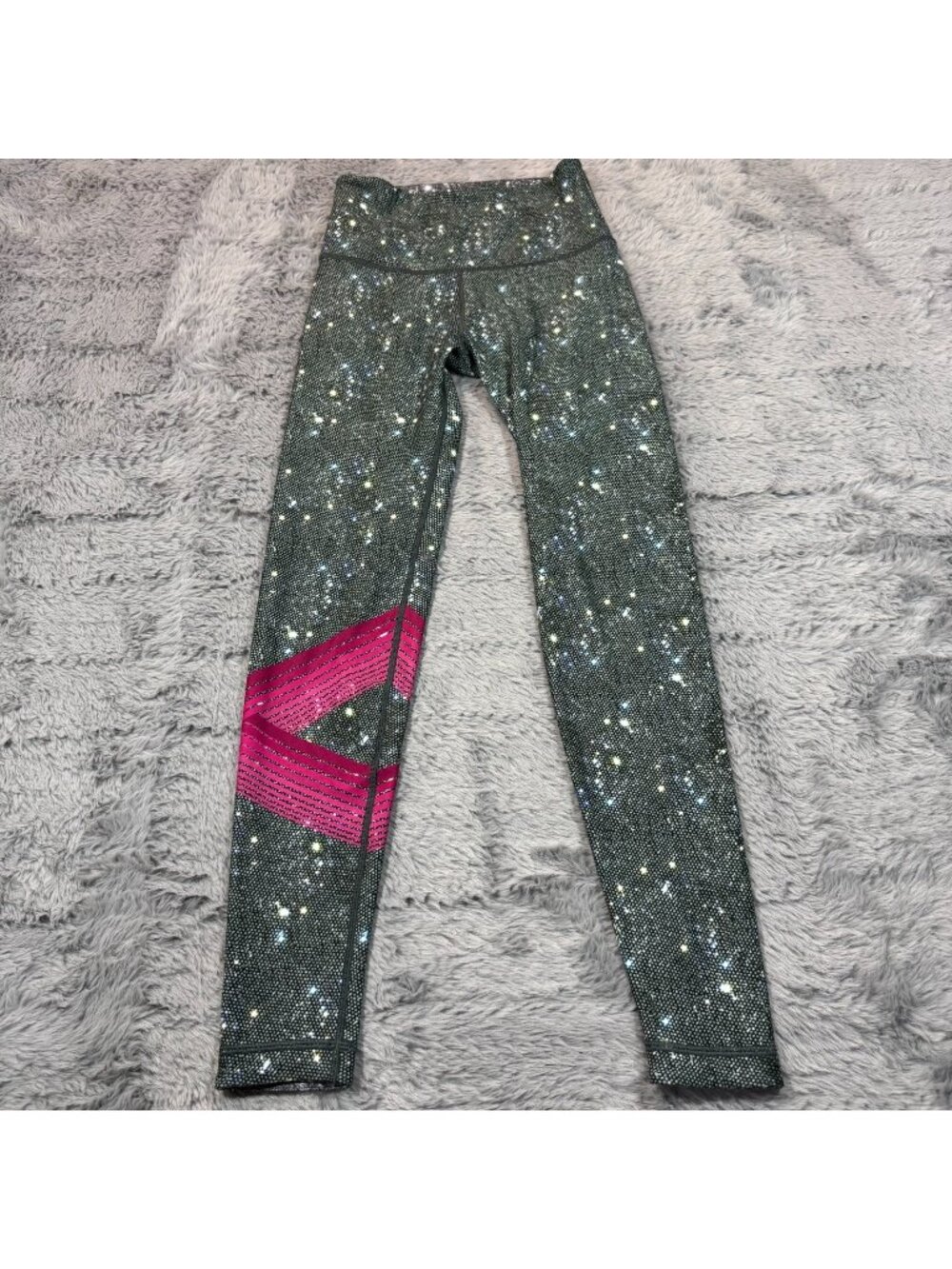 Peloton x With Girls Night Out Legging Women's Silver Sparkle Reversible Workout